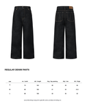  REGULAR DENIM PANTS * black 