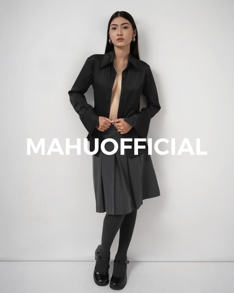  SILK SLIM SHIRT * black 