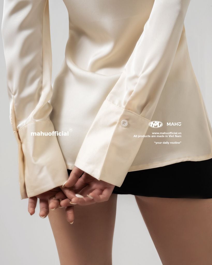  SILK SLIM SHIRT * cream 