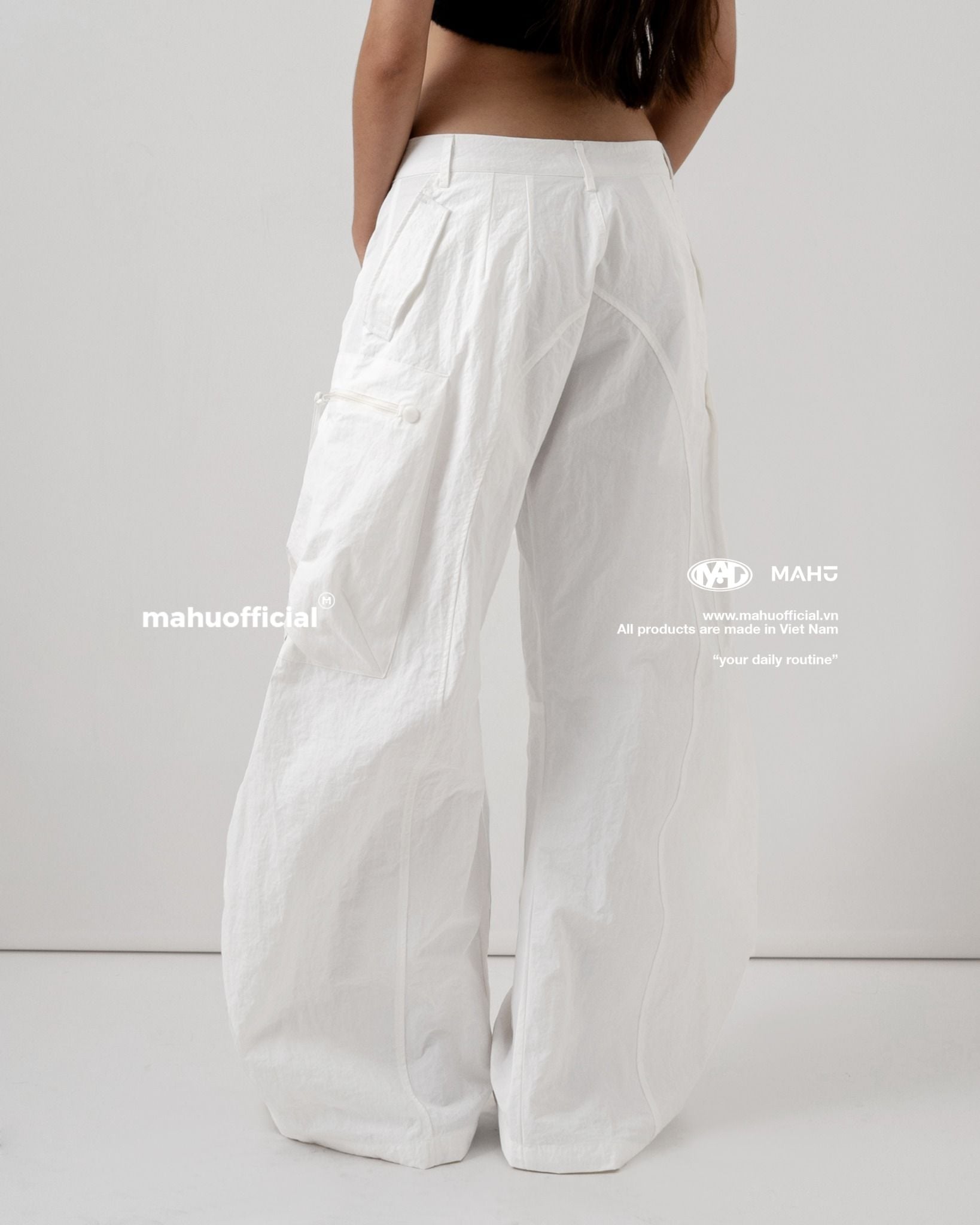  ARCH CARGO PANTS * white 