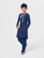 Áo dài bé trai thêu thân trước