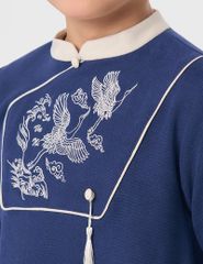 Áo dài bé trai thêu thân trước