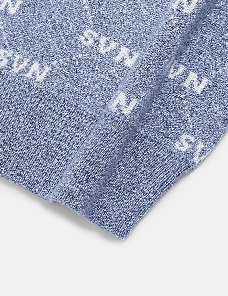 Áo len bé trai cổ tròn in tràn