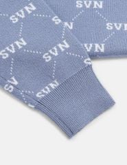 Áo len bé trai cổ tròn in tràn