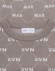 Áo len bé trai cổ tròn in tràn