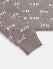 Áo len bé trai cổ tròn in tràn