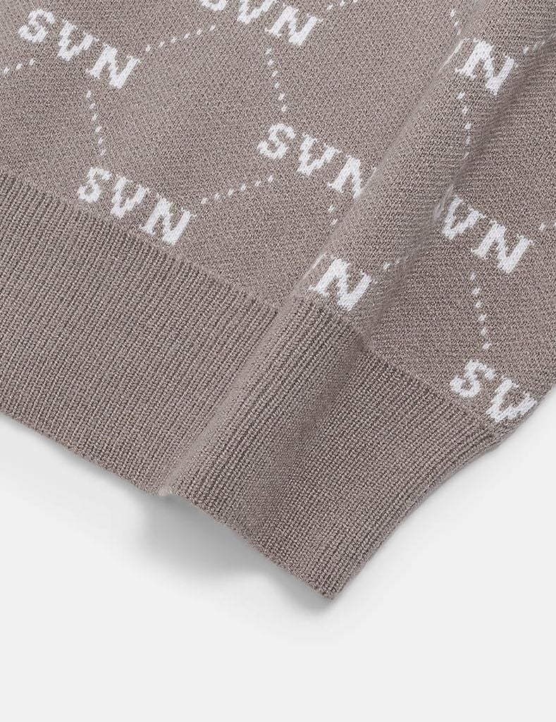 Áo len bé trai cổ tròn in tràn