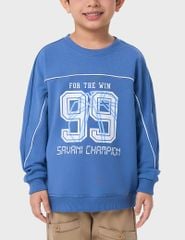 Áo nỉ cổ tròn bé trai hình in trước ngực