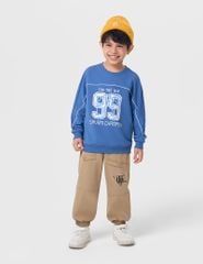 Áo nỉ cổ tròn bé trai hình in trước ngực