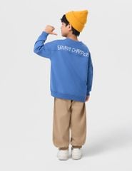 Áo nỉ cổ tròn bé trai hình in trước ngực