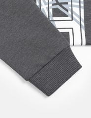 Áo nỉ cổ tròn bé trai hình in trước ngực