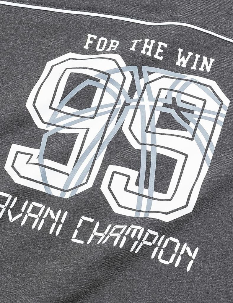 Áo nỉ cổ tròn bé trai hình in trước ngực