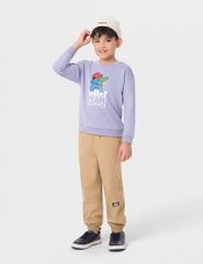 Quần khaki bé trai cạp chun bo gấu