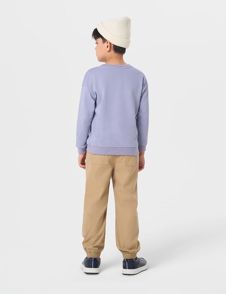 Quần khaki bé trai cạp chun bo gấu