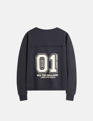 Áo nỉ cổ tròn bé trai