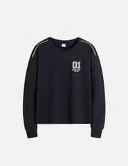 Áo nỉ cổ tròn bé trai