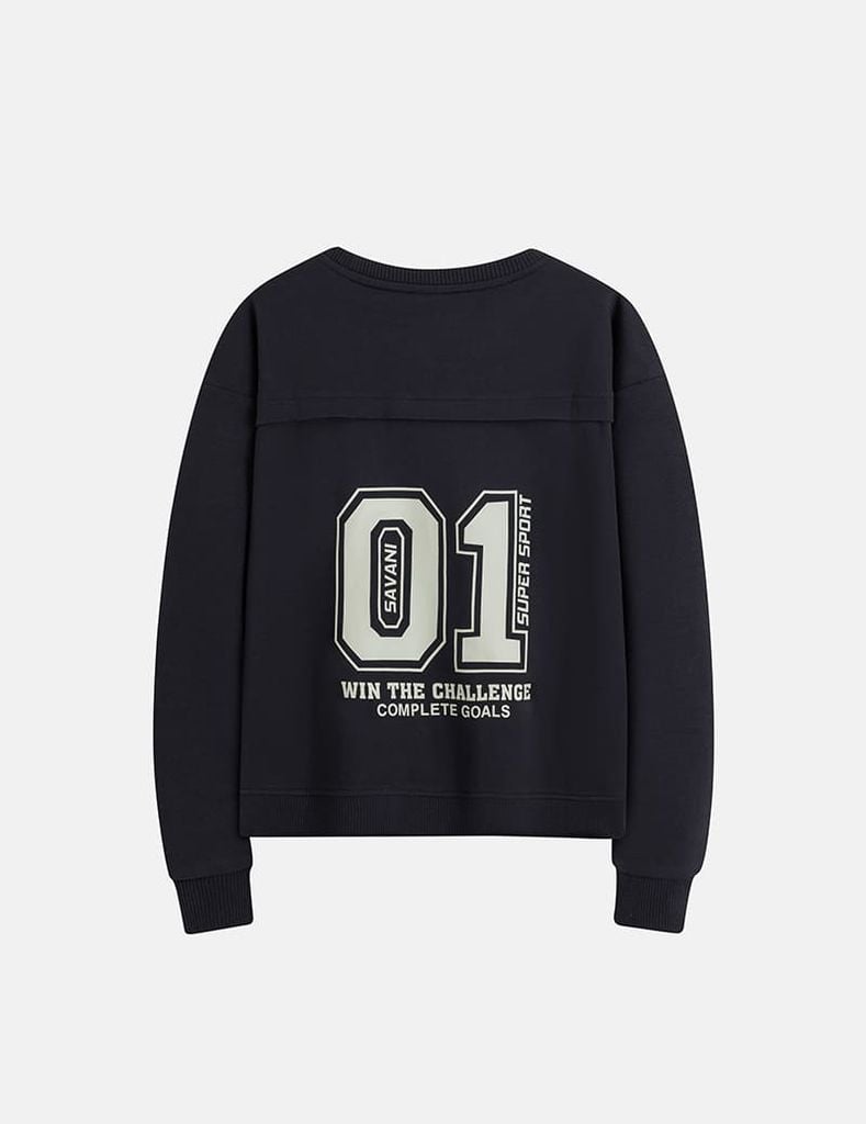 Áo nỉ cổ tròn bé trai