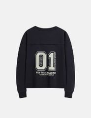 Áo nỉ cổ tròn bé trai