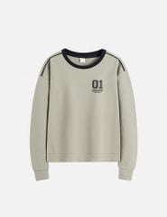 Áo nỉ cổ tròn bé trai