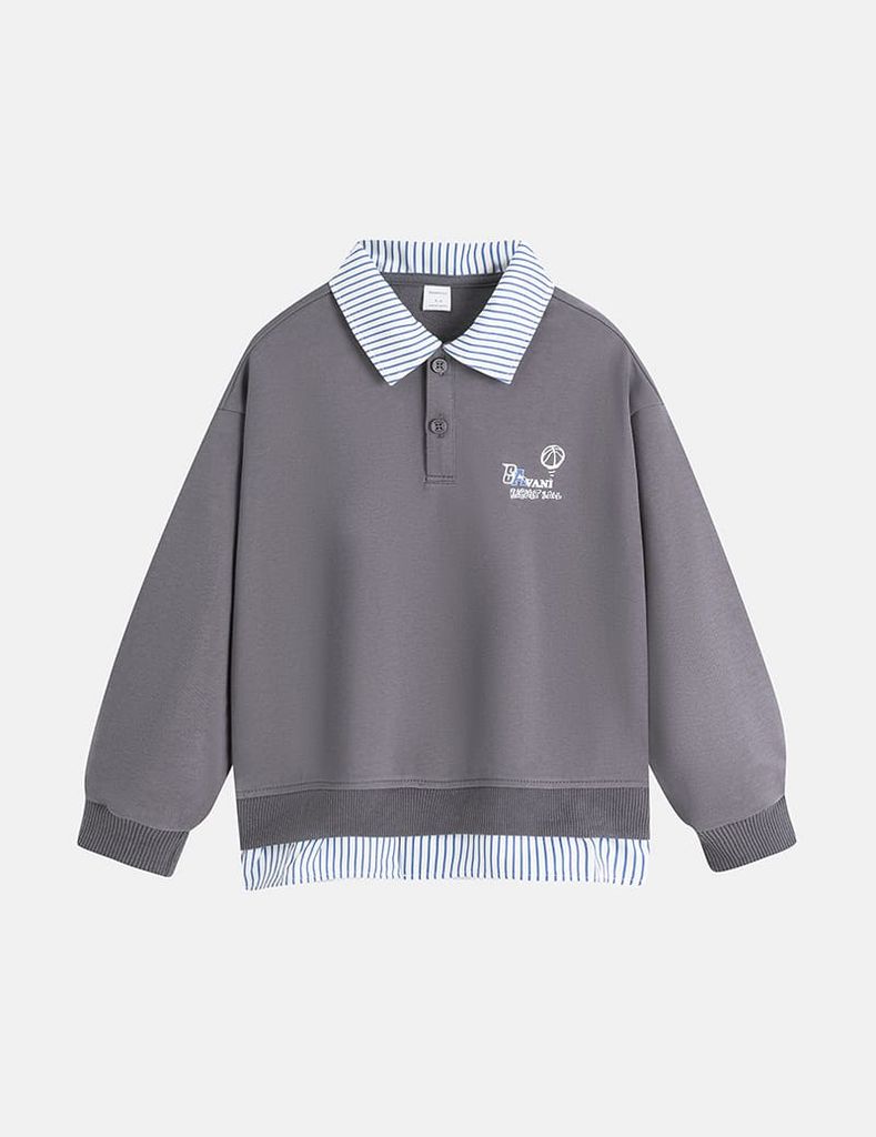 Áo nỉ bé trai hình in trước ngực