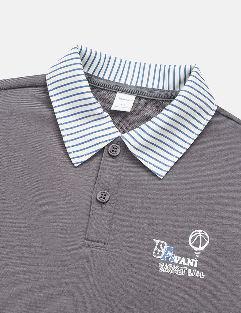 Áo nỉ bé trai hình in trước ngực