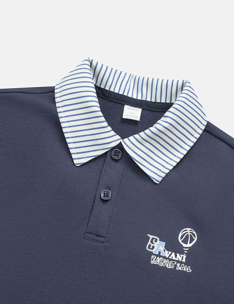 Áo nỉ bé trai hình in trước ngực