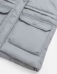 Áo phao chần bông bé trai hình in trước ngực