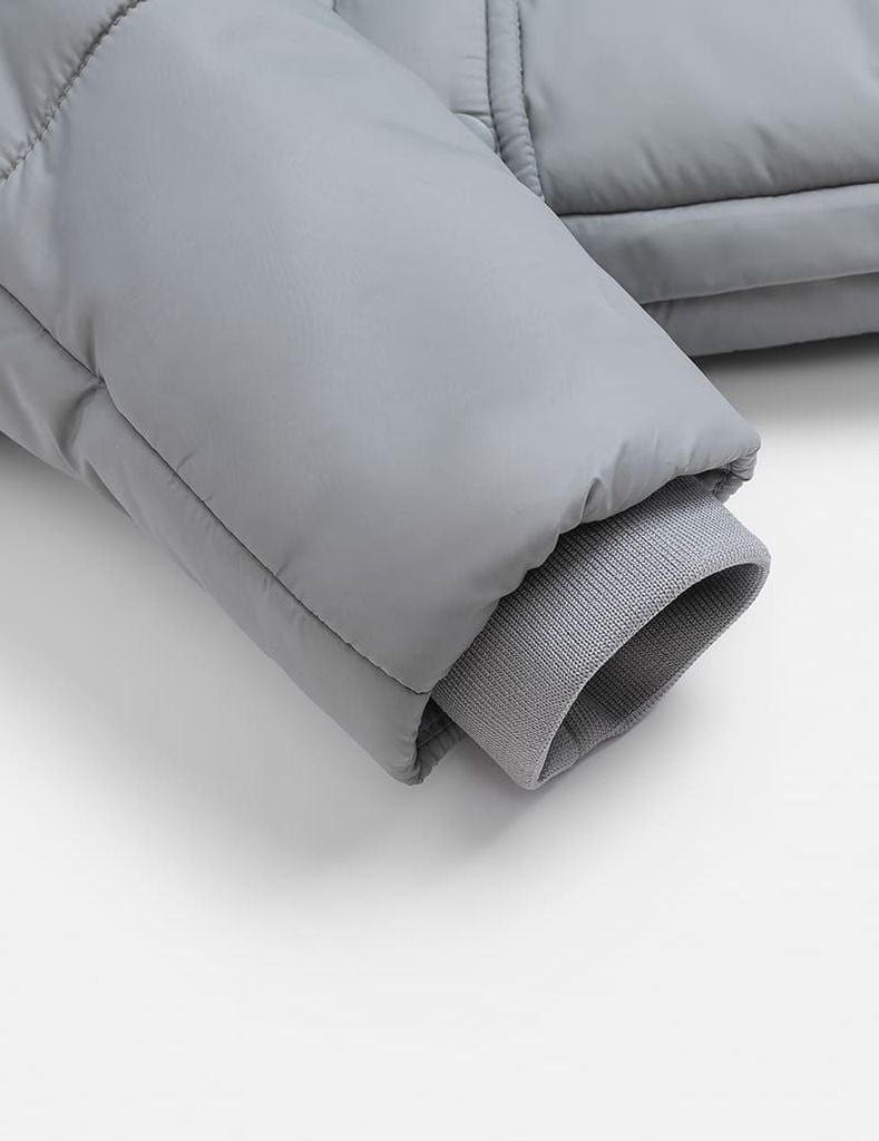 Áo phao chần bông bé trai hình in trước ngực