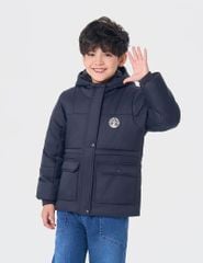 Áo phao chần bông bé trai hình in trước ngực