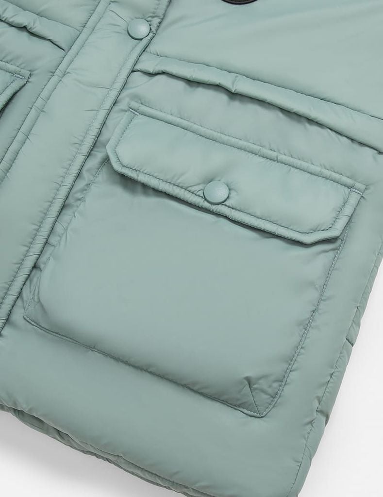 Áo phao chần bông bé trai hình in trước ngực