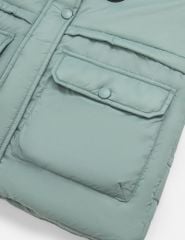 Áo phao chần bông bé trai hình in trước ngực