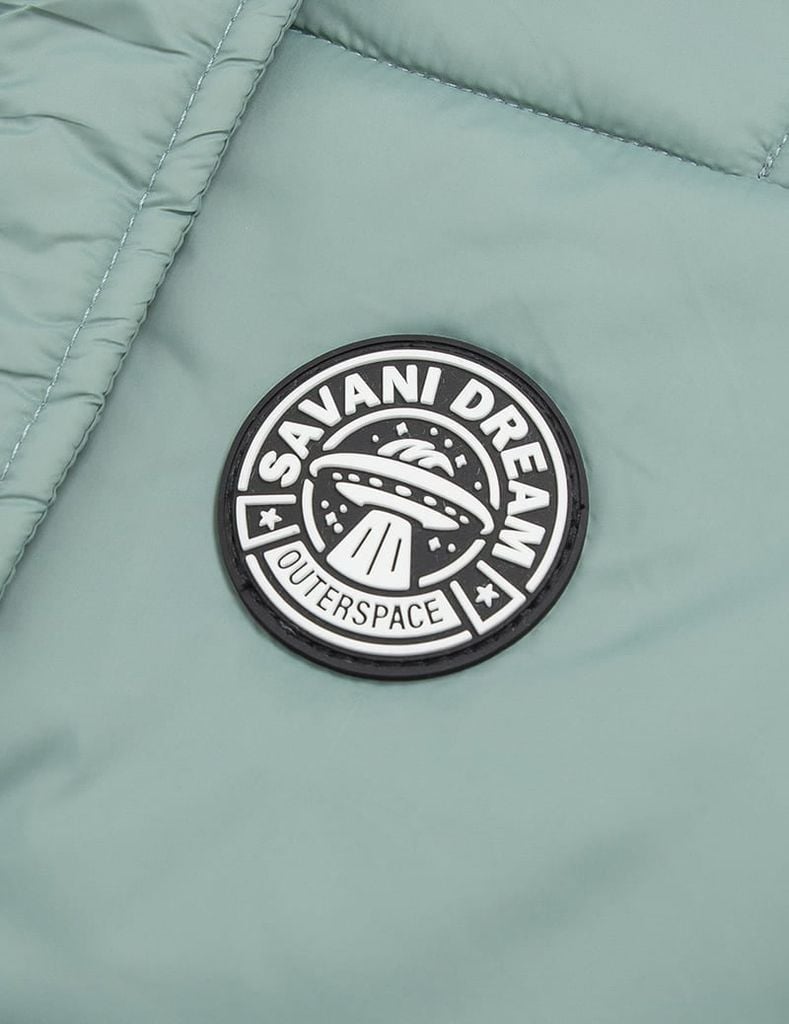 Áo phao chần bông bé trai hình in trước ngực