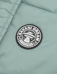 Áo phao chần bông bé trai hình in trước ngực