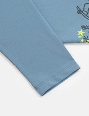 Bộ đồ cotton bé trai hình in trước ngực