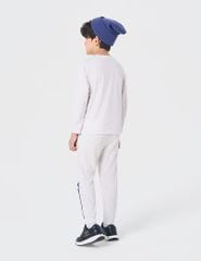 Bộ đồ cotton bé trai hình in trước ngực