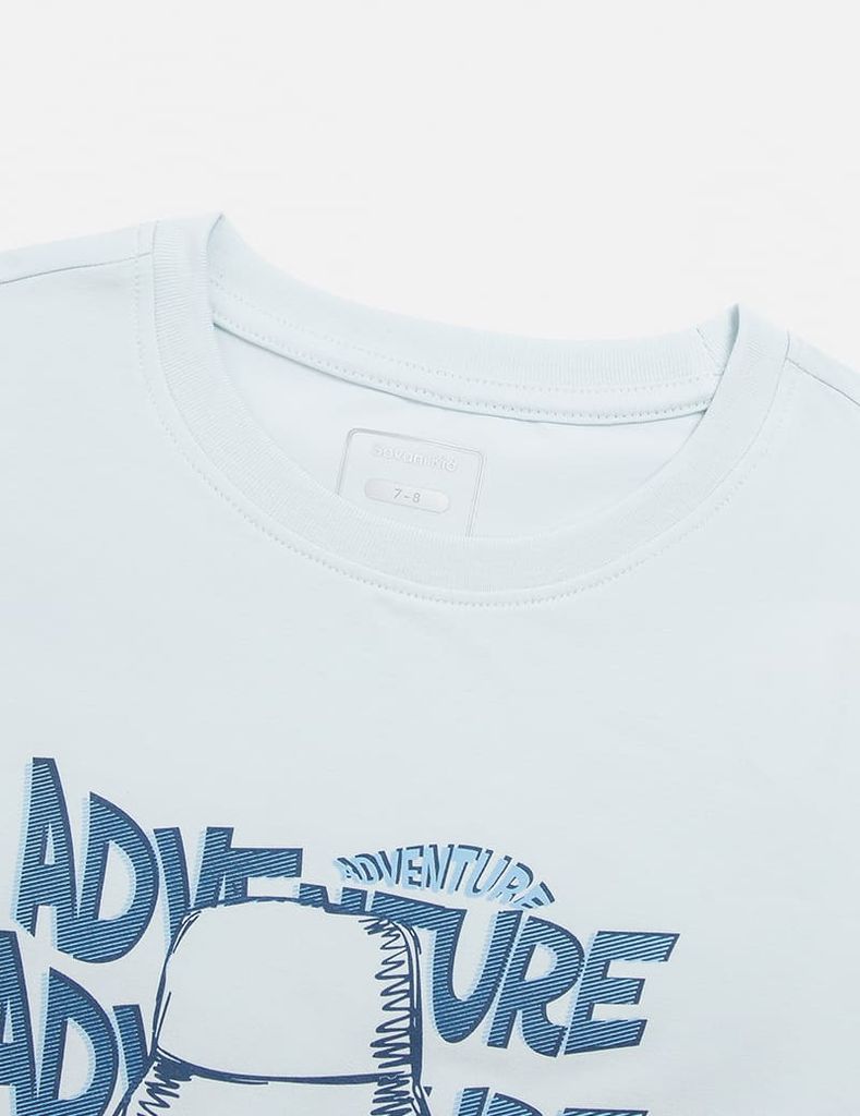 Bộ đồ cotton bé trai hình in trước ngực