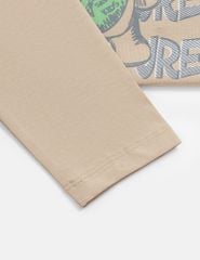 Bộ đồ cotton bé trai hình in trước ngực