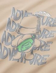 Bộ đồ cotton bé trai hình in trước ngực