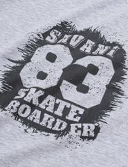 Bộ đồ cotton bé trai dài tay hình in trước ngực