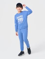 Bộ nỉ cổ tròn bé trai hình in trước ngực