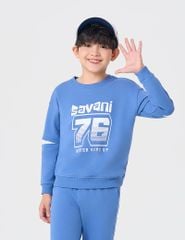 Bộ nỉ cổ tròn bé trai hình in trước ngực