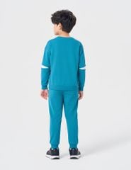 Bộ nỉ cổ tròn bé trai hình in trước ngực