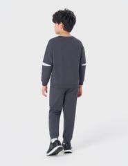 Bộ nỉ cổ tròn bé trai hình in trước ngực