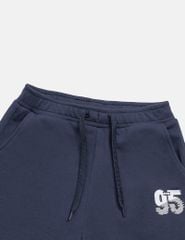 Bộ nỉ bé trai cổ tròn hình in trước ngực