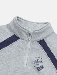 Bộ nỉ cổ tròn bé trai hình in trước ngực