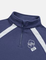 Bộ nỉ cổ tròn bé trai hình in trước ngực