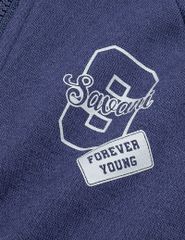 Bộ nỉ cổ tròn bé trai hình in trước ngực