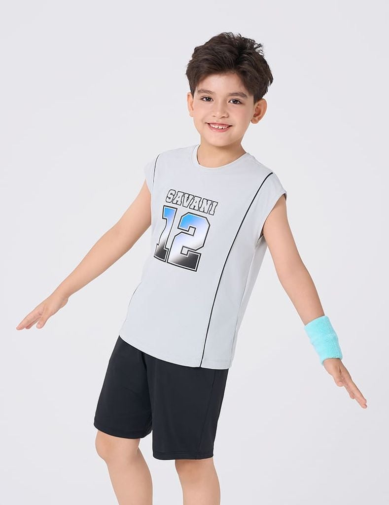 Bộ hè sát nách trẻ em phối quần khác màu