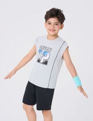 Bộ hè sát nách trẻ em phối quần khác màu