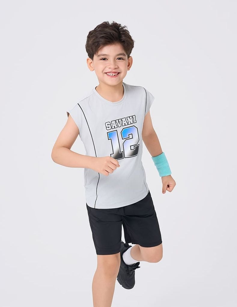 Bộ hè sát nách trẻ em phối quần khác màu